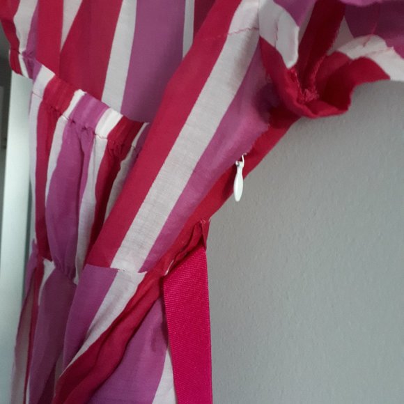 Zara Striped Pink Silk and Cotton Top - Picture 4 of 8